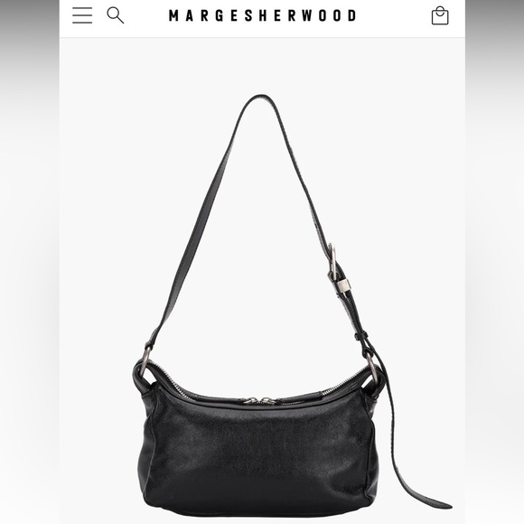 Marge Sherwood Outpocket Hobo Mini (black glossy plain) - Picture 3 of 16